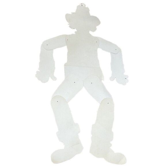 Vintage 1980 Beistle Large 52" Scarecrow Jointed Die Cut Halloween Fall Autumn - Picture 3 of 8